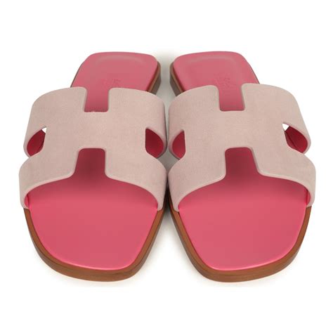 Hermes Oran Sandals Rose Porcelaine 40 EU